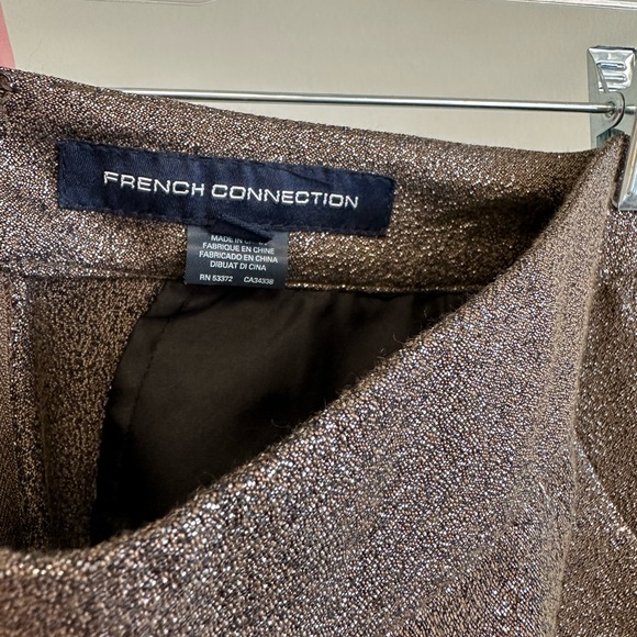 French Connection Brown Shimmer Shorts - Picture 3 of 4